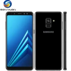 Оригинальный разблокированный сотовый телефон Samsung Galaxy A8 (2018), 5,6 дюйма, Восьмиядерный, 4 Гб ОЗУ, 32 Гб ПЗУ, LTE, 4G, камера 16 МП, однадве SIM-карты