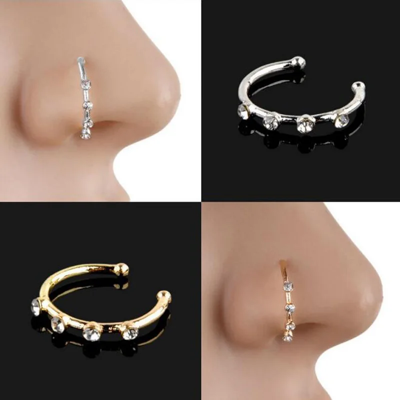Серьги гвоздики из циркония для носа носовой перегородки крючки пирсинга