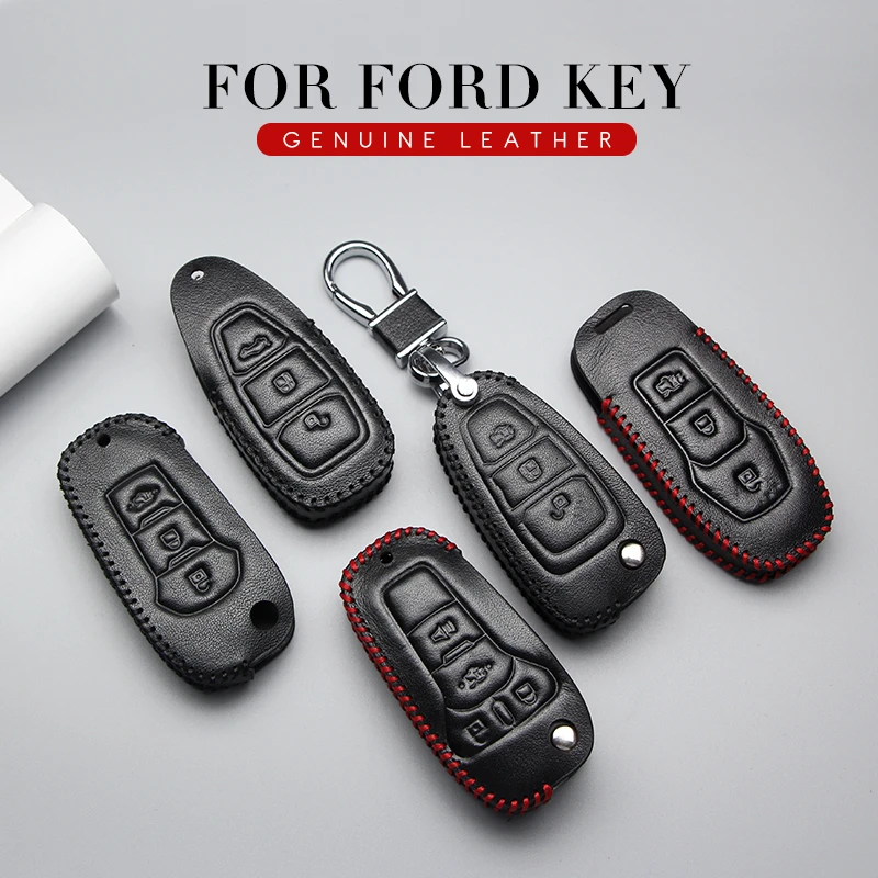 Чехол для автомобильного ключа из натуральной кожи чехол Ford Kuga 2 Fiesta Connect C S MAX Fusion