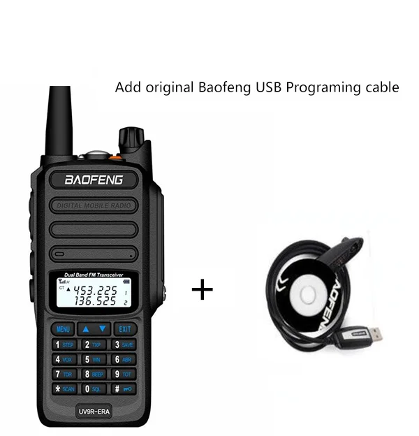 IP68 Водонепроницаемая рация дальность действия 25 км baofeng uv-9r ERA plus cb ham Радио hf приемопередатчик UHF VHF радиостанция - Цвет: add usb cable