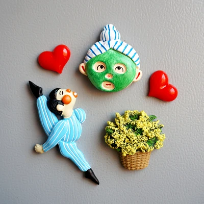 Креативная 3D мультяшная маска для балета мальчика холодильника магнитная