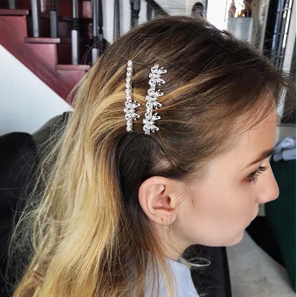 

Sweet Fashion Girl Shiny AAA Zircon Hairpin Bow Edge Clip Copper Material 2021 Trend Women's Grunge Fairy Halloween Crocs Charms