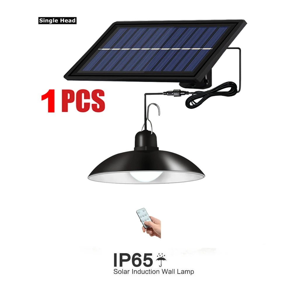 

remote 30 led 2 head Retro Lampshade Solar Pendant Chandelier solar Ground Light Waterproof Garden Pathway Deck Lights With Lamp