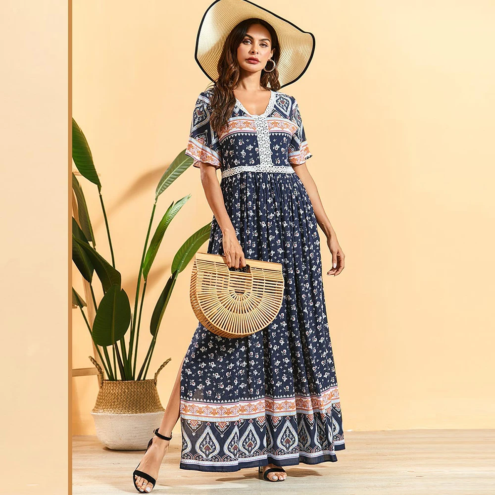 Женское богемное пляжное платье длинное 2020 размера плюс | Женская одежда