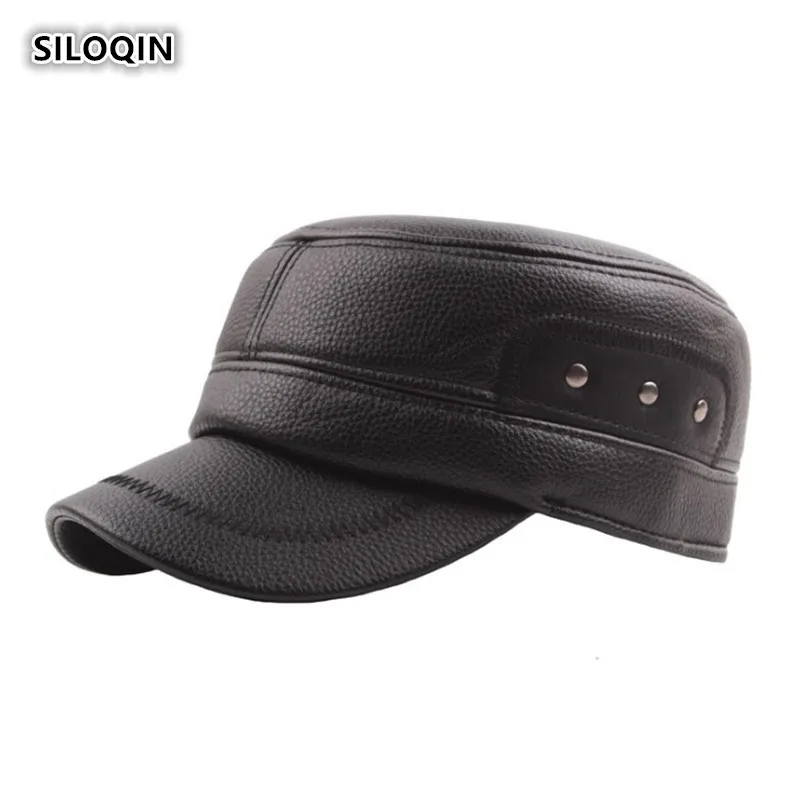 Зимние теплые наушники SILOQIN для среднего возраста военные шапки Качественная