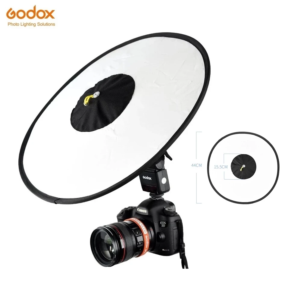 Godox RS18 Beauty Dish Collapsible Softbox for Camera Shoe Mounted Flash Units AD200 AD600 TT685 V860 V850II V860II TT660