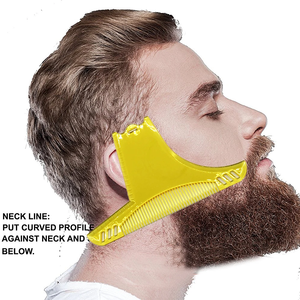 

Best Beard Shaping Tool [8 in 1] Beard Comb Multi-liner Beard Shaper Template Comb Kit Transparent Works with Any Beard Razor