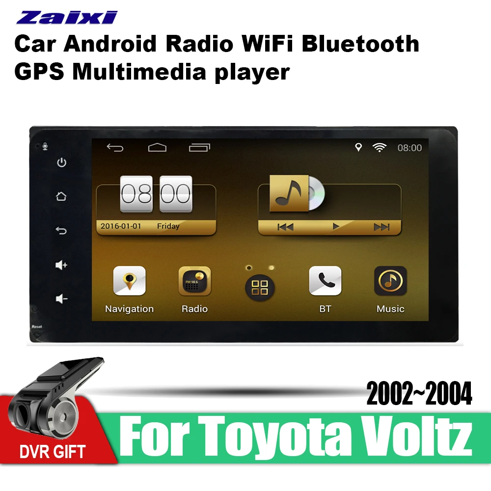 

Android Car 2 din GPS Navigation For Toyota Voltz 2002 2003 2004 multimedia vedio stereo Radio audio wifi video map video