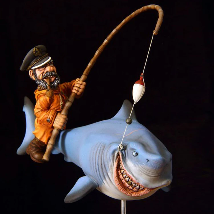 1/32 54 мм SEA WOLF фигурка модели из смолы GK несобранный и Неокрашенный