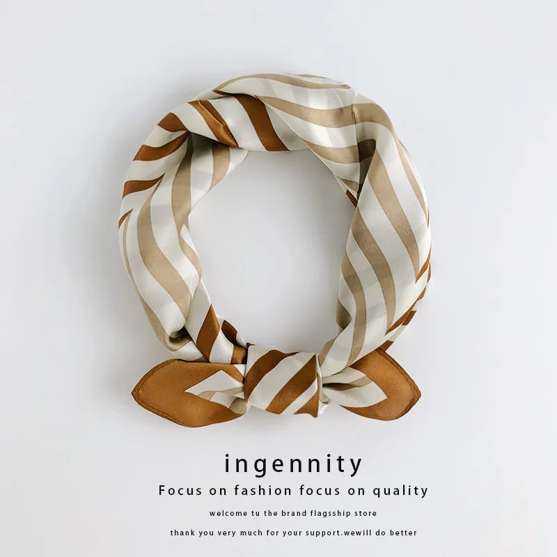 

Новый 2020 в полоску 100% натуральный шелк атлас шарф из натурального шелка Для женщин шалей женский платок шарфы женский Бандана Хиджаб