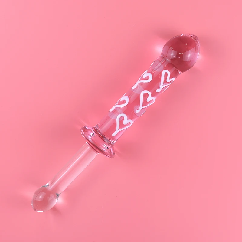 Розовый кристаллический фаллоимитатор искусственный пенис Стик анальный