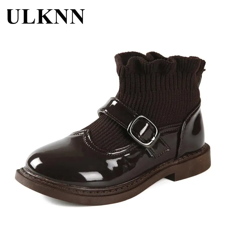 

Baby Short Boots 2021 Winter Soft Sole Casual Single Boots Kids Knitted Princess Socks Martin Boots Children's Shoes Wholesale