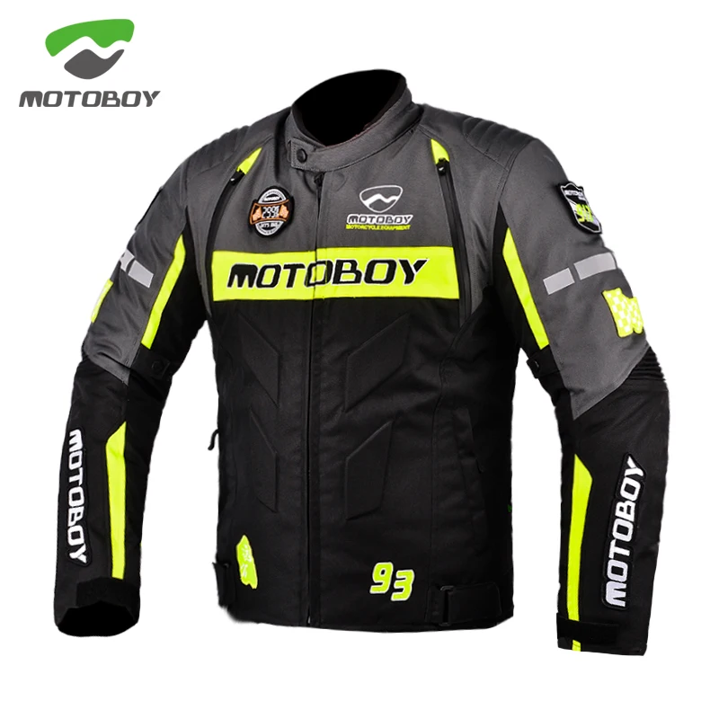 

Motoboy motorcycle men's jacket four seasons windproof and warm keeping multi cultural elements embroidered riding clothes