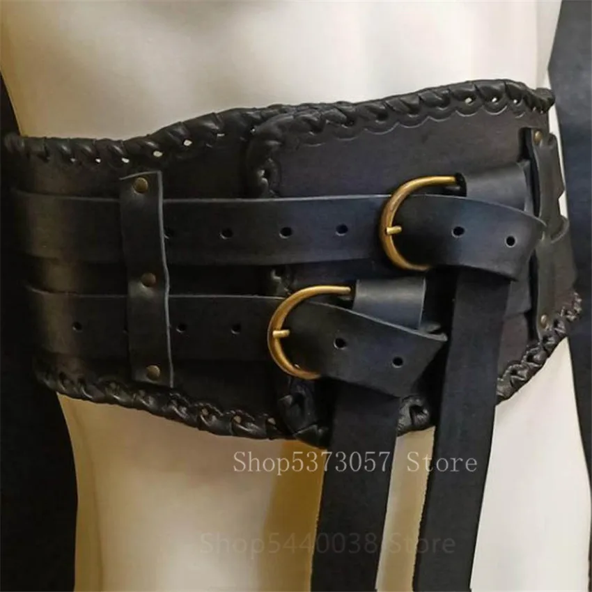 

Viking Pirate Medieval Vintage Wide Belt Men Knight Armors Middle Ages Accessories Steampunk Props Adult Fancy Cosplay Costume