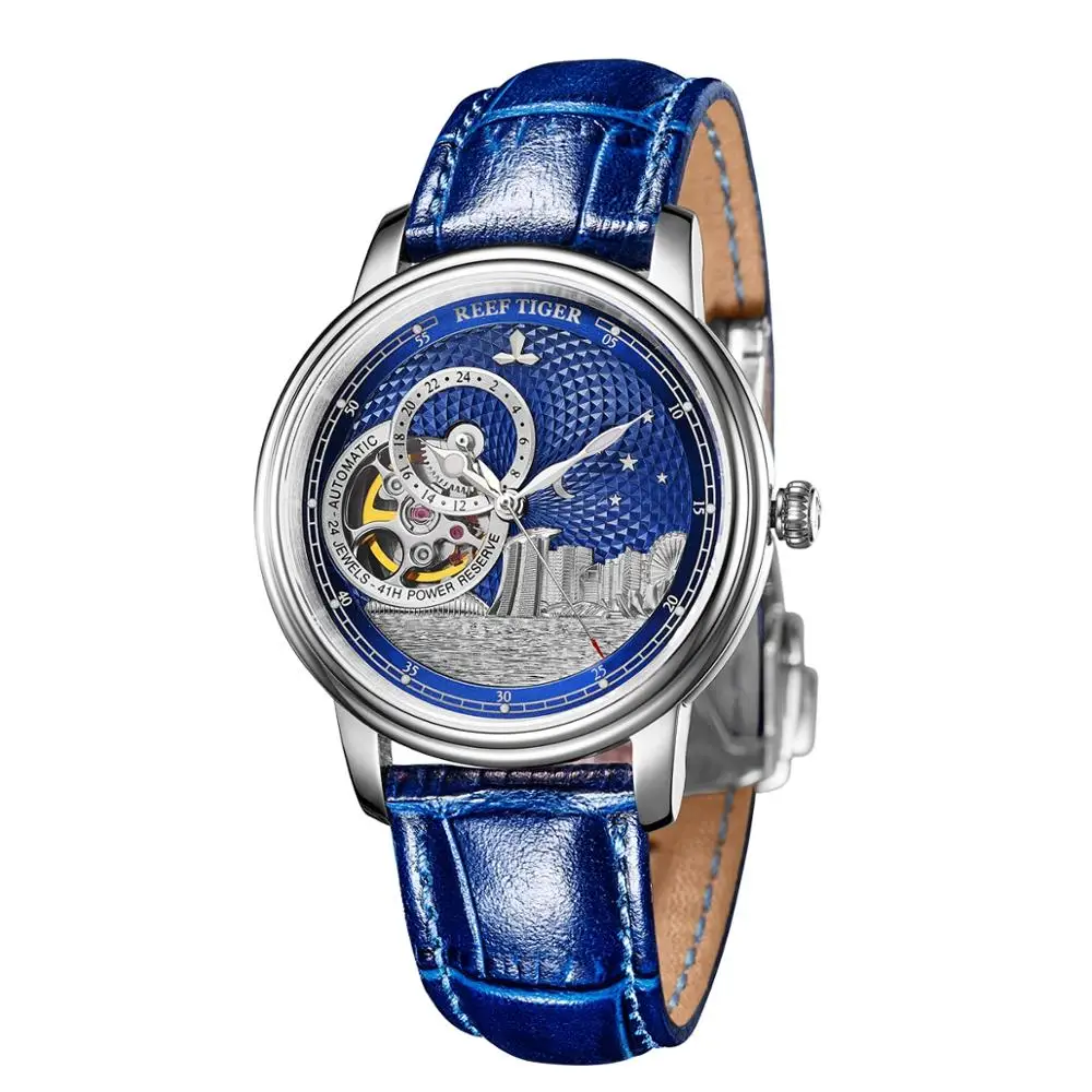 Часы для пар автоматические часы Риф Тигр Роскошные водонепроницаемые деловые