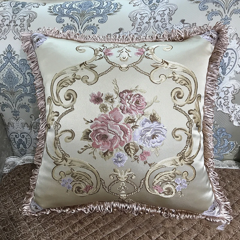 

Plant flowers Square cotton pillow Bolster/Bolster (including core) Lace pillow case Polypropylene cotton pillow core Blending