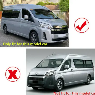 

Chrome Front Fog Light Lamp Cover Trim 2pcs For Toyota HiAce 6th Gen H300 19-20