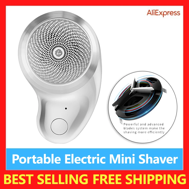 

Portable Electric Shaver Smart Mini Beard Trimmer USB Cordless Rechargeable Repeatedly Shaving Stainless Steel Cutter Head Razor