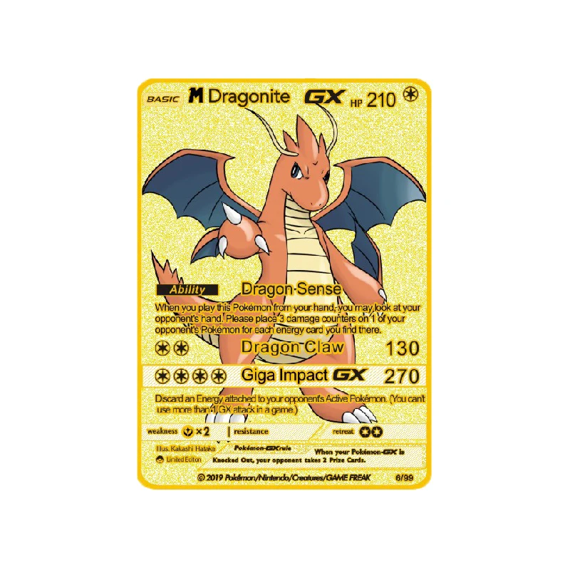 27 Style Newest Pokemon Gold Cards GX EX VMAX Pikachu Charizard Metal Card Kids Battle Game Anime Periphery Series Toys Gifts