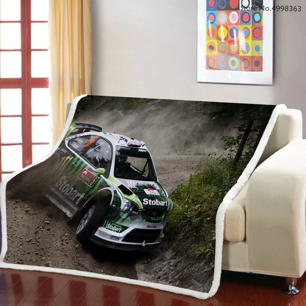 

Car Racing Blanket Sofa Bed Cover Soft Sherpa Fleece Throw Blanket TV Office Travel Bedding 150x200cm Fleece Blanket Dropship