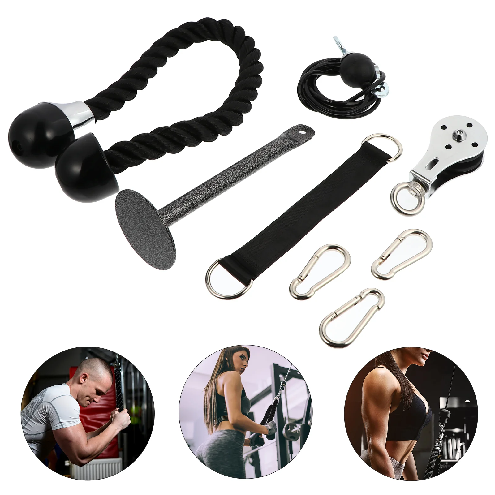 

1 Set of Fitness Lift Pulley System Pulley Cable Machine Fitness Supply