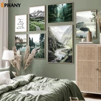 nordic nature mountain landscape posters and prints scenery canvas painting picture for living room wall art home decoration