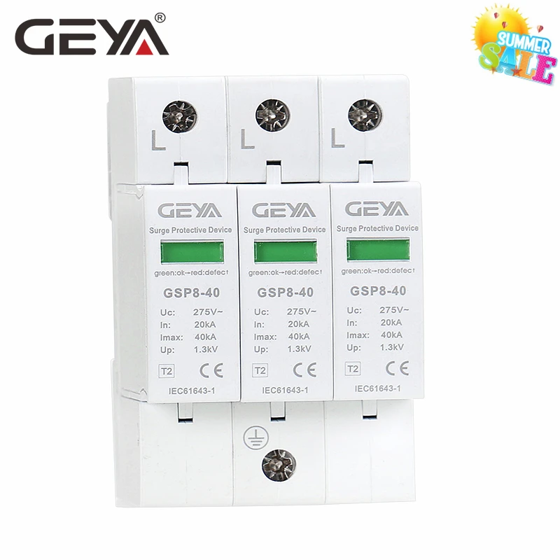 Бесплатная доставка GEYA GSP8 3P Электрический стабилизатор напряжения 275V 385V 400V 440V 40KA
