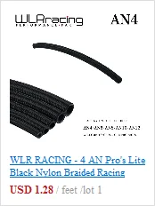 WLR RACING-6 AN Pro Lite черный нейлоновый Плетеный Топливный шланг 350 PSI 5 м+ набор переходников для шланга+ заглушка NPT WLR7312+ SL10NPT-BK