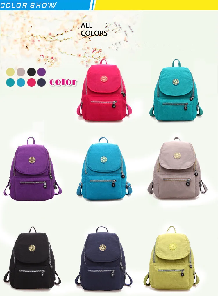 Модный водонепроницаемый нейлоновый женский рюкзак 2019 женские школьные сумки в