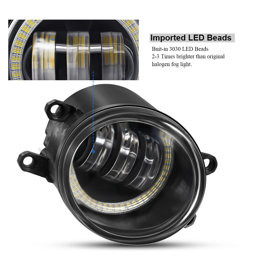 2 X Противотуманные фары Angel Eye Автомобильные светодиодные линзы DRL