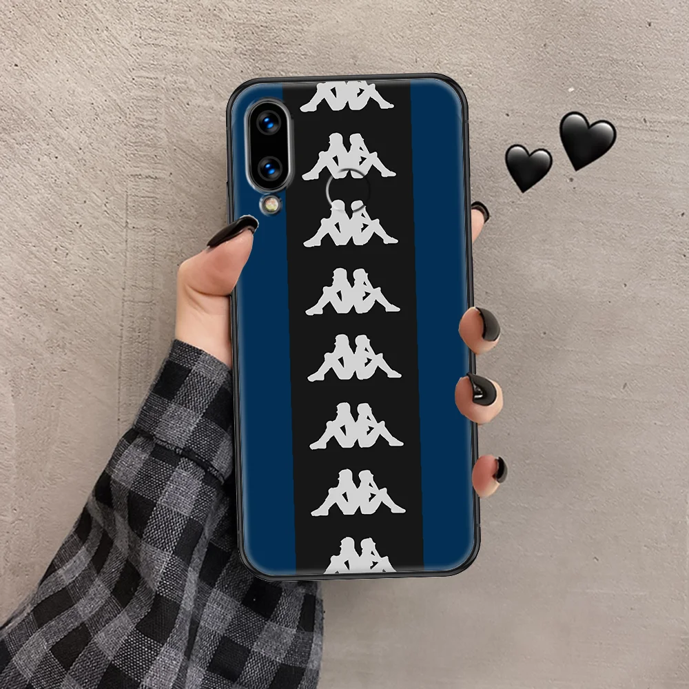 

fashion brand k-kappas Phone case For Huawei P Mate P10 P20 P30 P40 10 20 Smart Z Pro Lite 2019 black pretty bumper luxury coque