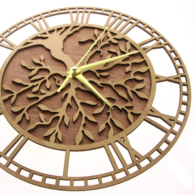 Wooden Wall Clock -Tree of Life - Home Decor - Farmhouse Style 3