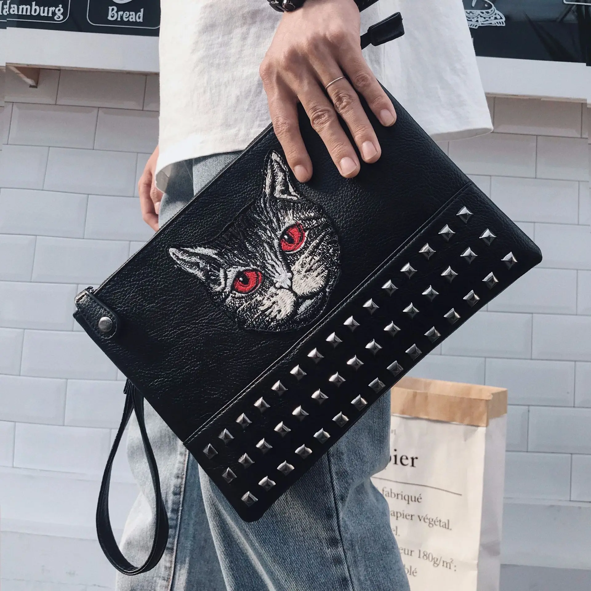 Youda 2019 новая Индивидуальная сумка-клатч с рисунком кота повседневные унисекс