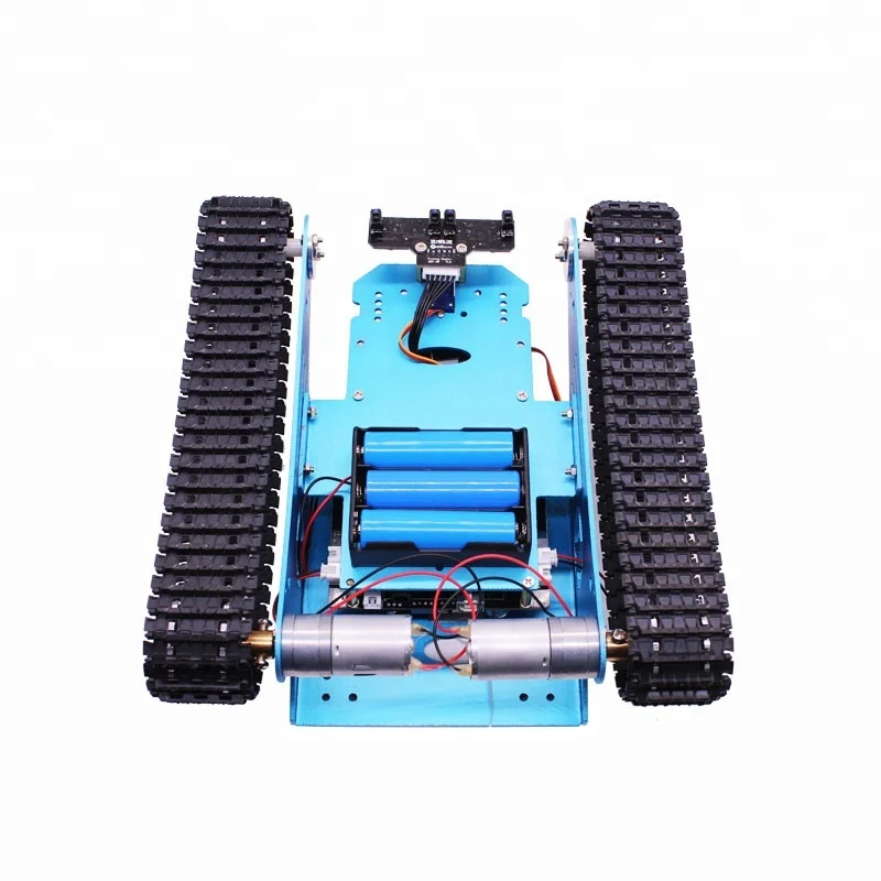 Bestellen Yahboom DIY G1 Pädagogisches Blau Tank Smart Roboter Track Auto Kit Für Smartduino R3 Mit Link Tracking Modul