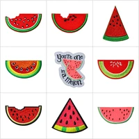 100pcslot embroidery patch fruit watermelon letter clothing decoration sewing accessories craft diy iron heat transfer applique