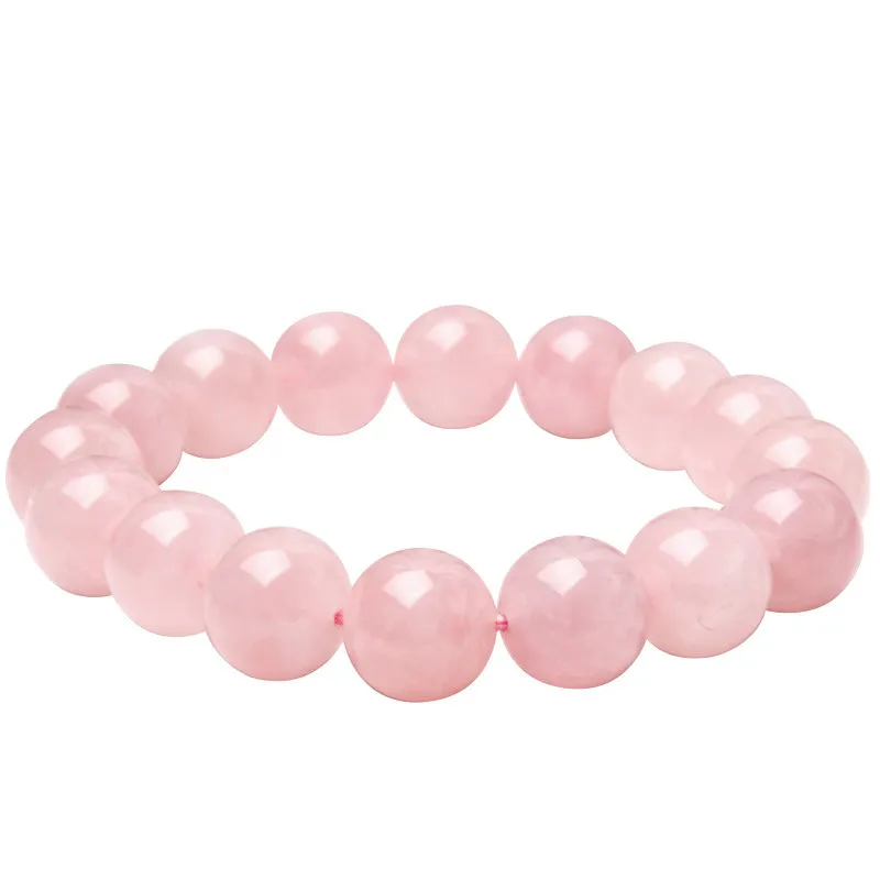 

Jewelry Bracelet Natural Stone Bracelet Rose Pink Beads For Jewelry Making 8 10 12 MM Charms DIY Women Fashion Accessories