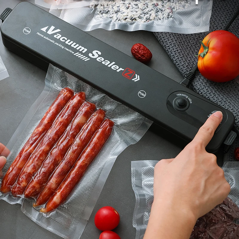 

Kitchen Vacuum Food Sealer 220V/110V Automatic Commercial Household Food Vacuum Sealer Packaging Machine Include 10Pcs Bags CF35