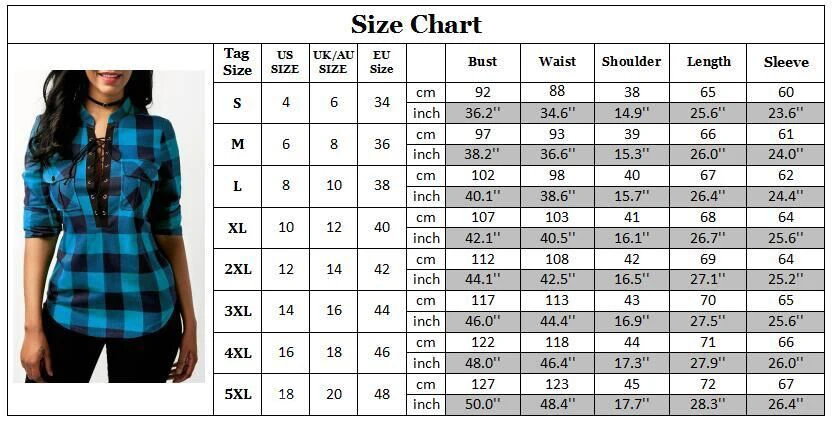 

Women Plaid Shirt Pocket Sexy 2019 Sleeve Vintage V-neck Lace up Blouses Tunic Tops Office Ladies Blouses Shirts Blusas Feminino