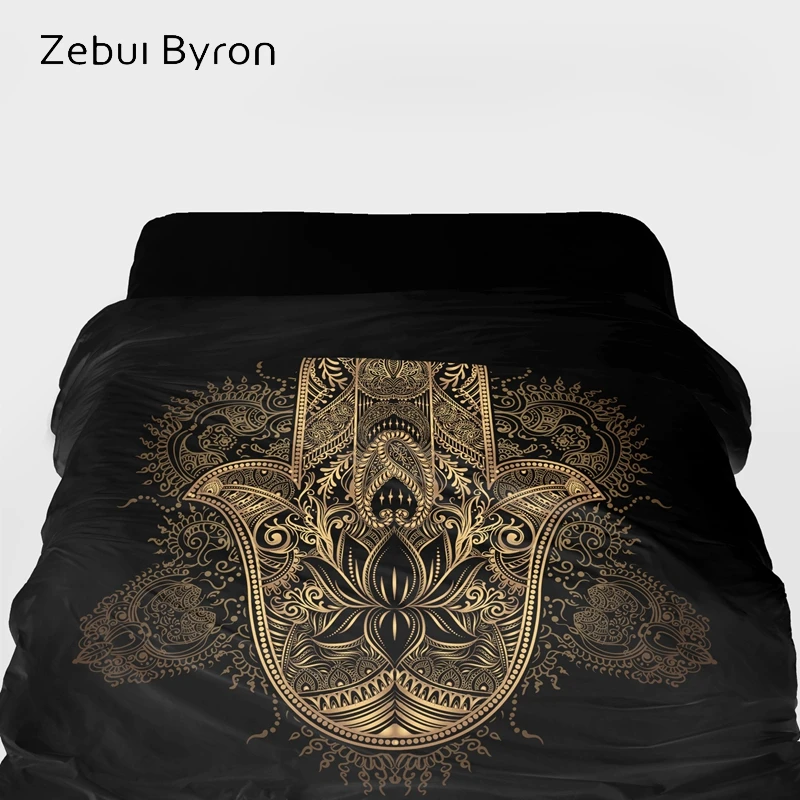 3D пододеяльник King/queen/custom size покрывало/одеяло 220/240 покрывало постельное белье Black