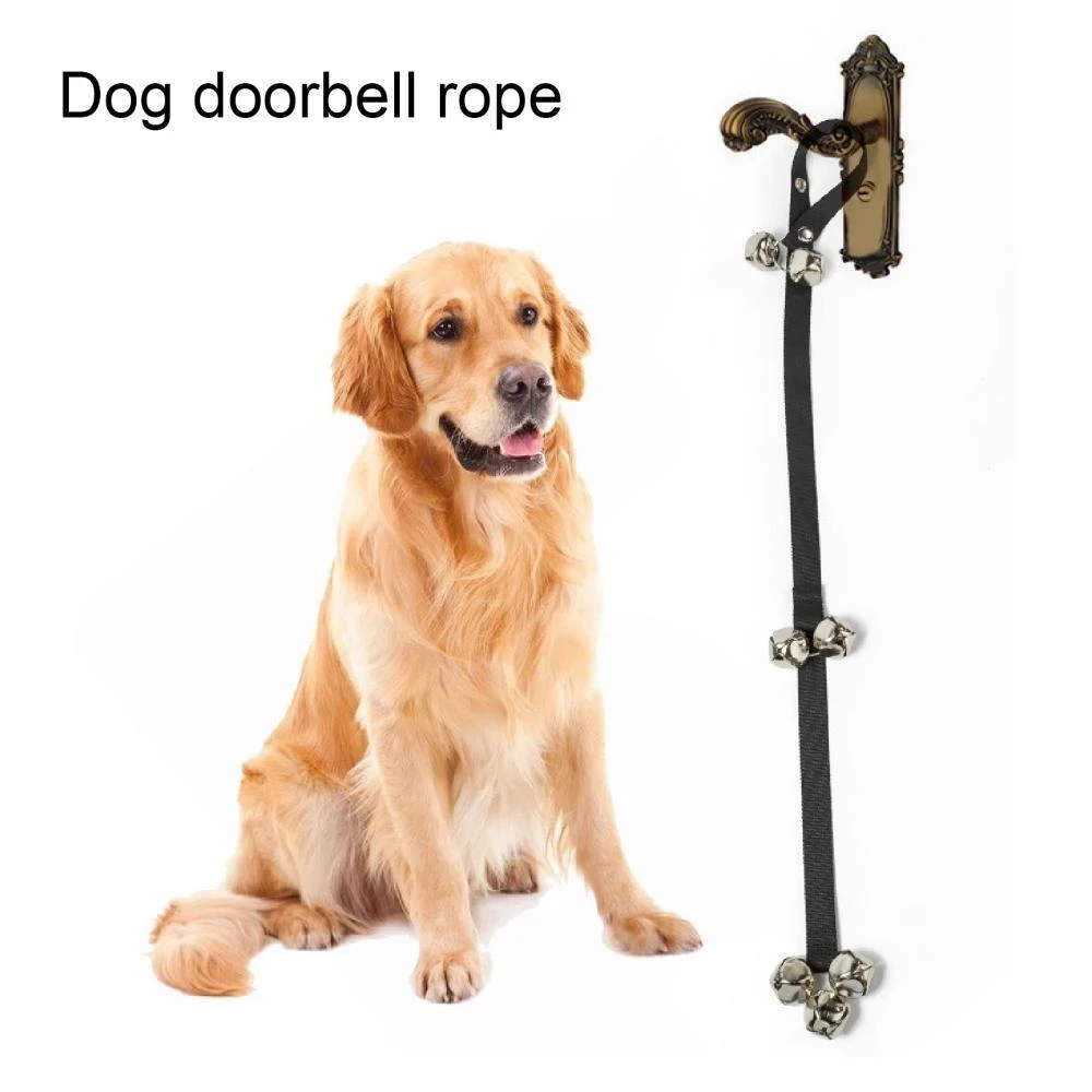 

6/7 Bells Pet Products Dog Doorbell Potty Training Tool Adjustable Multi-color Pull-resistant Anti-lost Traction Rope