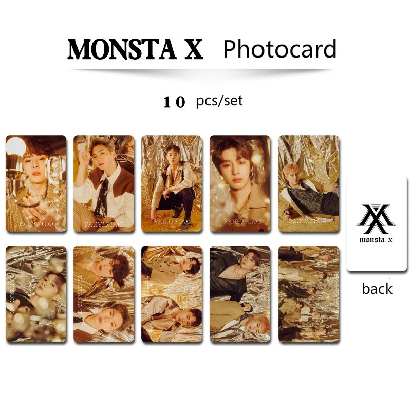 

10 шт./компл. Kpop MONSTA X Фотокарта HD двухсторонняя печать Высокое качество Новый фотоальбом постер Lomo card для фанатов collcetion K-pop
