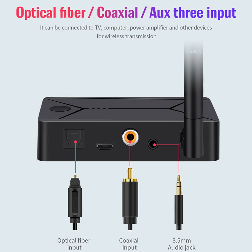 Беспроводной адаптер Bluetooth 5 0 аудио передатчик 3 мм AUX разъем RCA USB коаксиальный