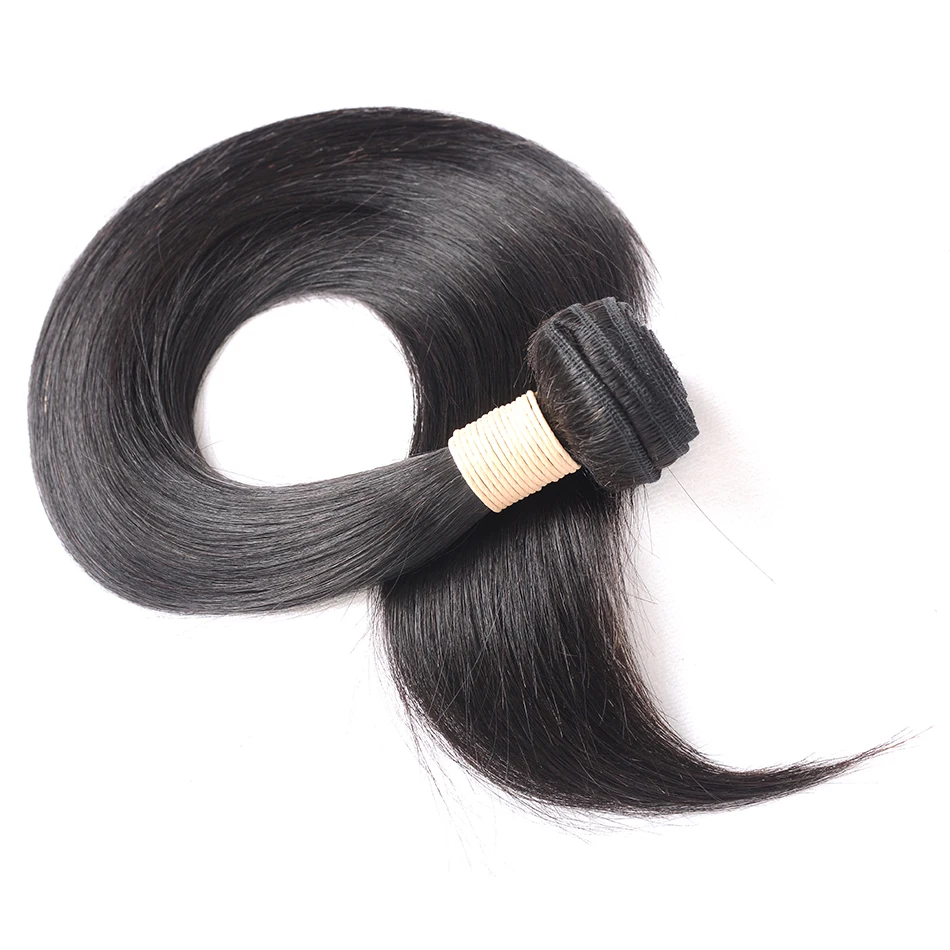 Прямые бразильские волосы Miss Rola 100% человеческие пряди с закрытием натуральный