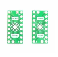 5 pcs qfn16 0 65mm 0 5mm to dip16 adapter pcb board converter double sided wireless electronic compatible board