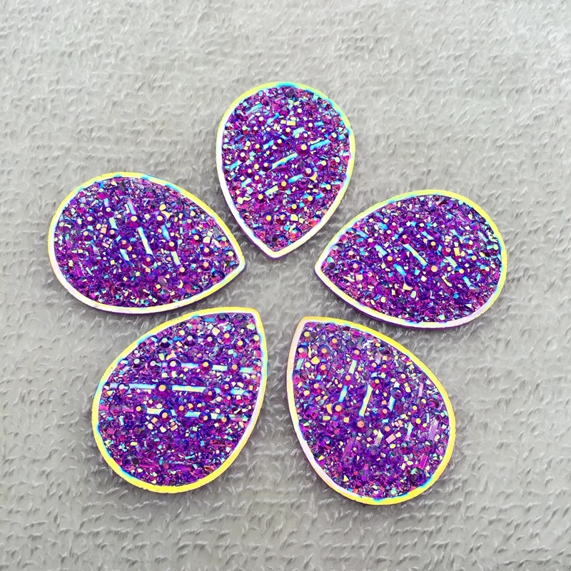 6 шт. прозрачные стразы 30*40 мм в форме капли|Пуговицы| |