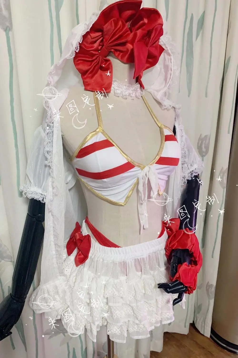 

Custom made/size Vikala Azur Lane Cosplay Vikala swimsuit Cosplay costume sexy bikini lingeries swimsuit