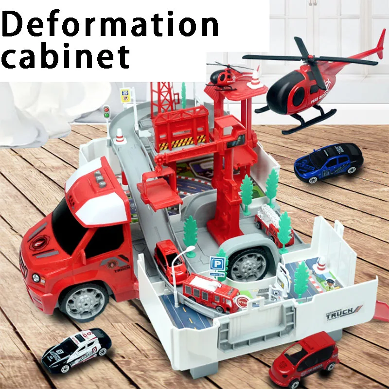 Deformable fire police racing container грузовик парковочный сплав трек автомобиль электрический
