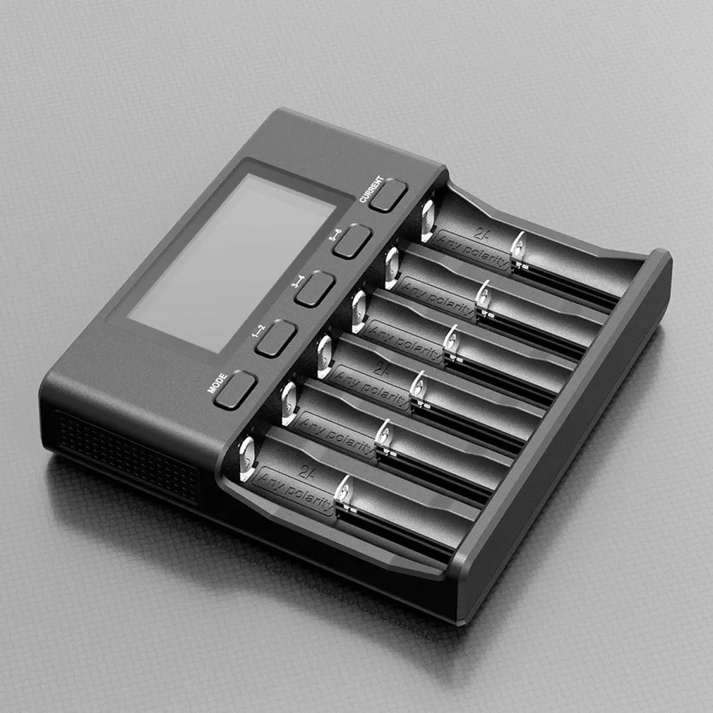 

Lii-S6 18650 3.7V Lithium Battery 1.2V Ni-MH 3.2V Lithium Iron Phosphate Battery 6 Slots LCD Charging Display