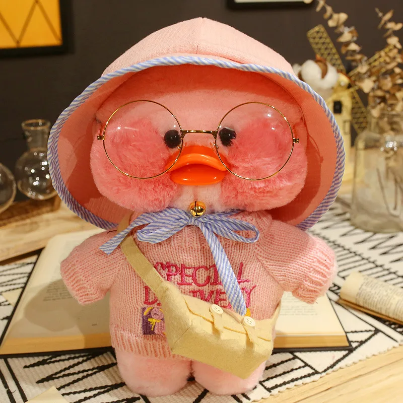 

Розовая плюшевая игрушка LaLafanfan Kawaii Cafe Mimi желтая утка, 30 см, милая мягкая кукла, мягкие куклы-животные, милые плюшевые игрушки, тряпичная кукл...