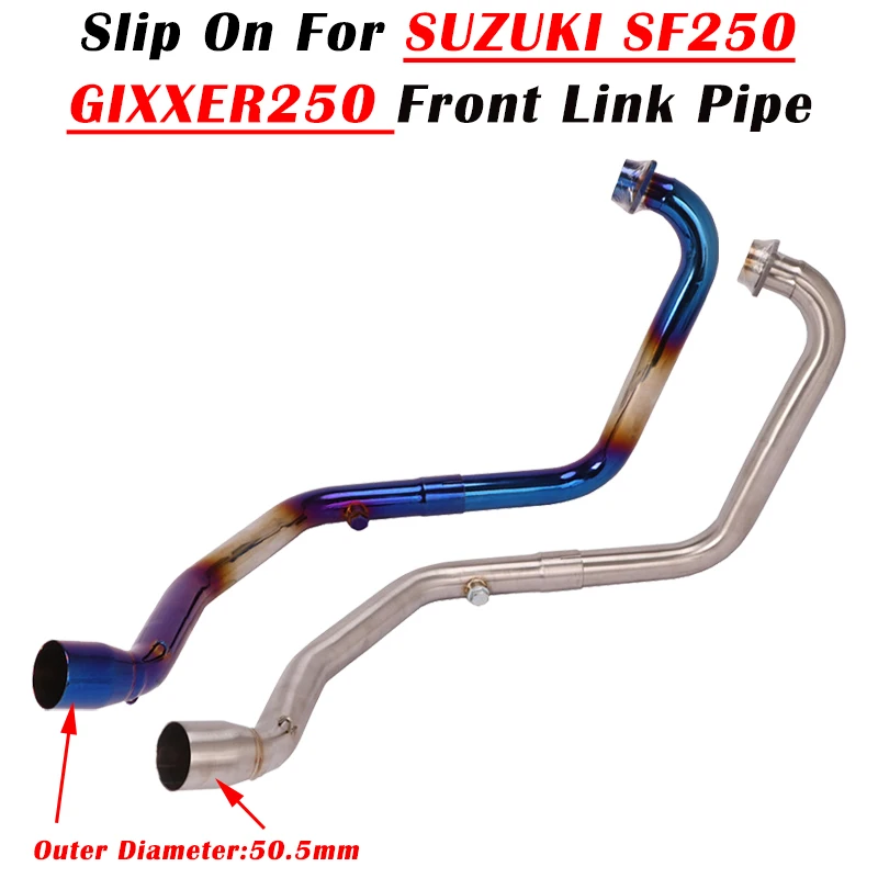 

Slip On For SUZUKI GIXXER250 SF250 Motorcycle Exhaust System Muffler Escape Modified Motorbike Front Tube Middle Link Pipe